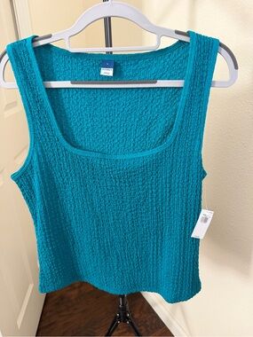 Old Navy Women's Teal Ribbed Tank Top